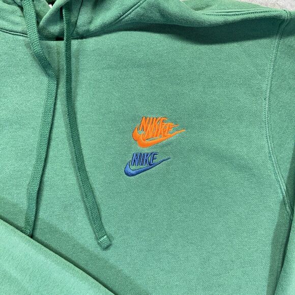Nike Hoodie Sportswear Essentials+ Mens M Med Green Sweatshirt Swoosh DM8882-350 - Picture 3 of 13